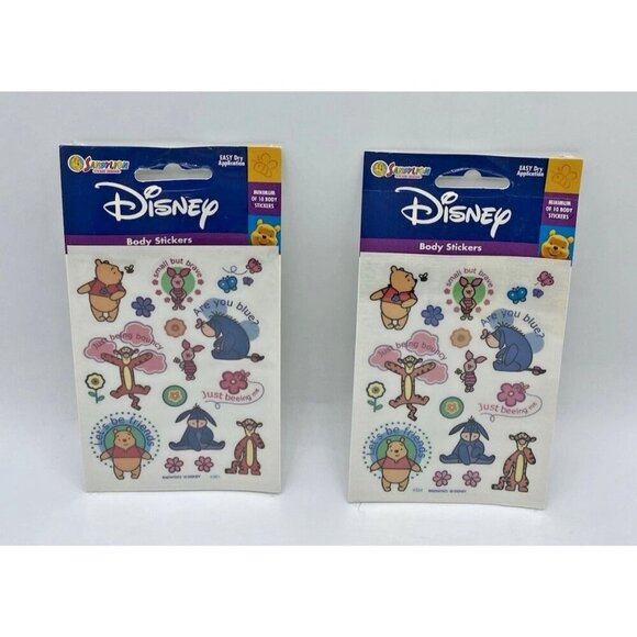 Sandy Lion Other - Winnie The Pooh Body Stickers Sandy Lion Disney Vintage Unopened Lot of 2 Packs